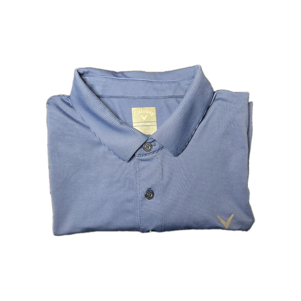 Callaway Men's Opti Dri Golf Polo Shirt Blue, Size XXL 2XL